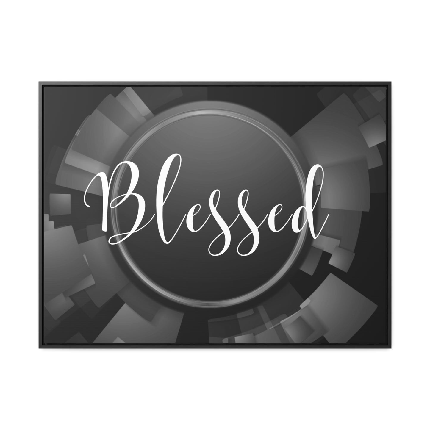 Christian Wall Art: Blessed (Floating Frame)