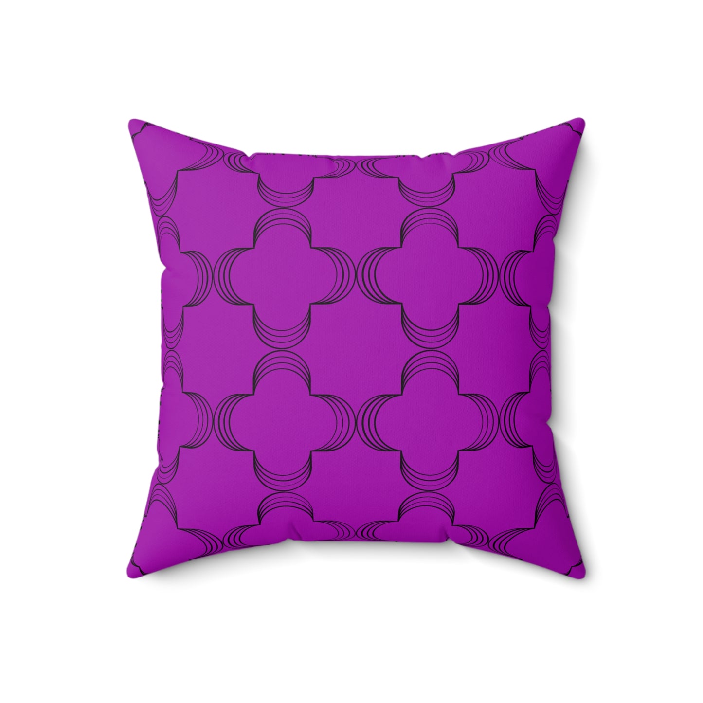 Geometric Violet (Matching The Gathering Place) Throw Pillow