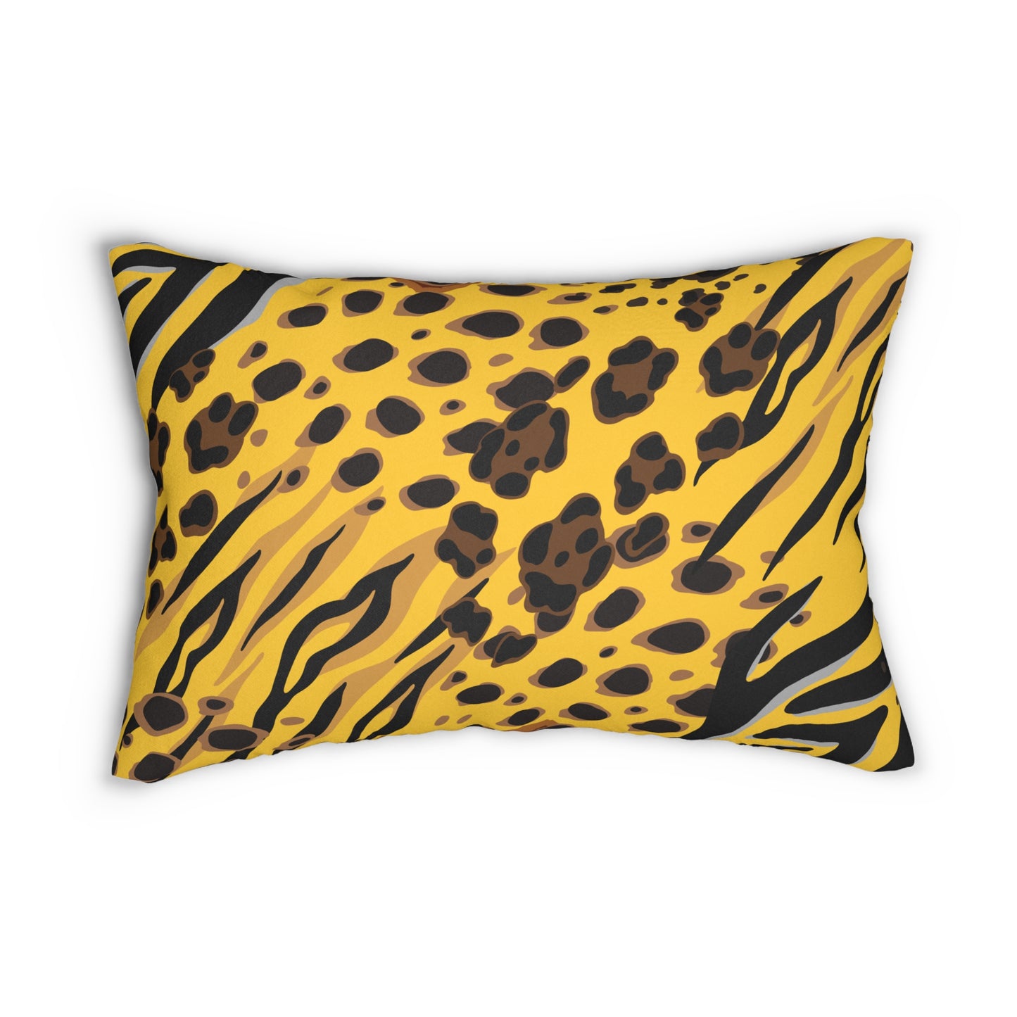 Animal Print Gold Accent Pillow