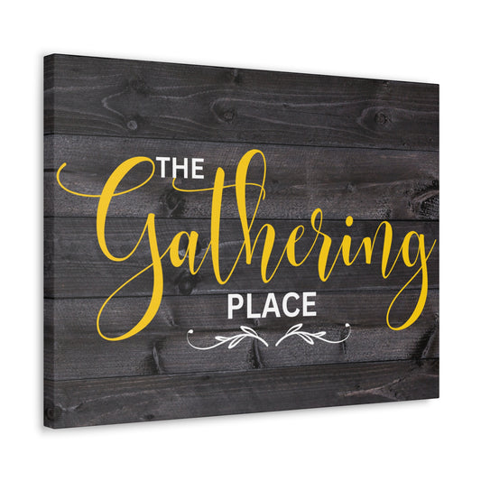 Christian Wall Art: The Gathering Place (Wood Frame Ready to Hang)