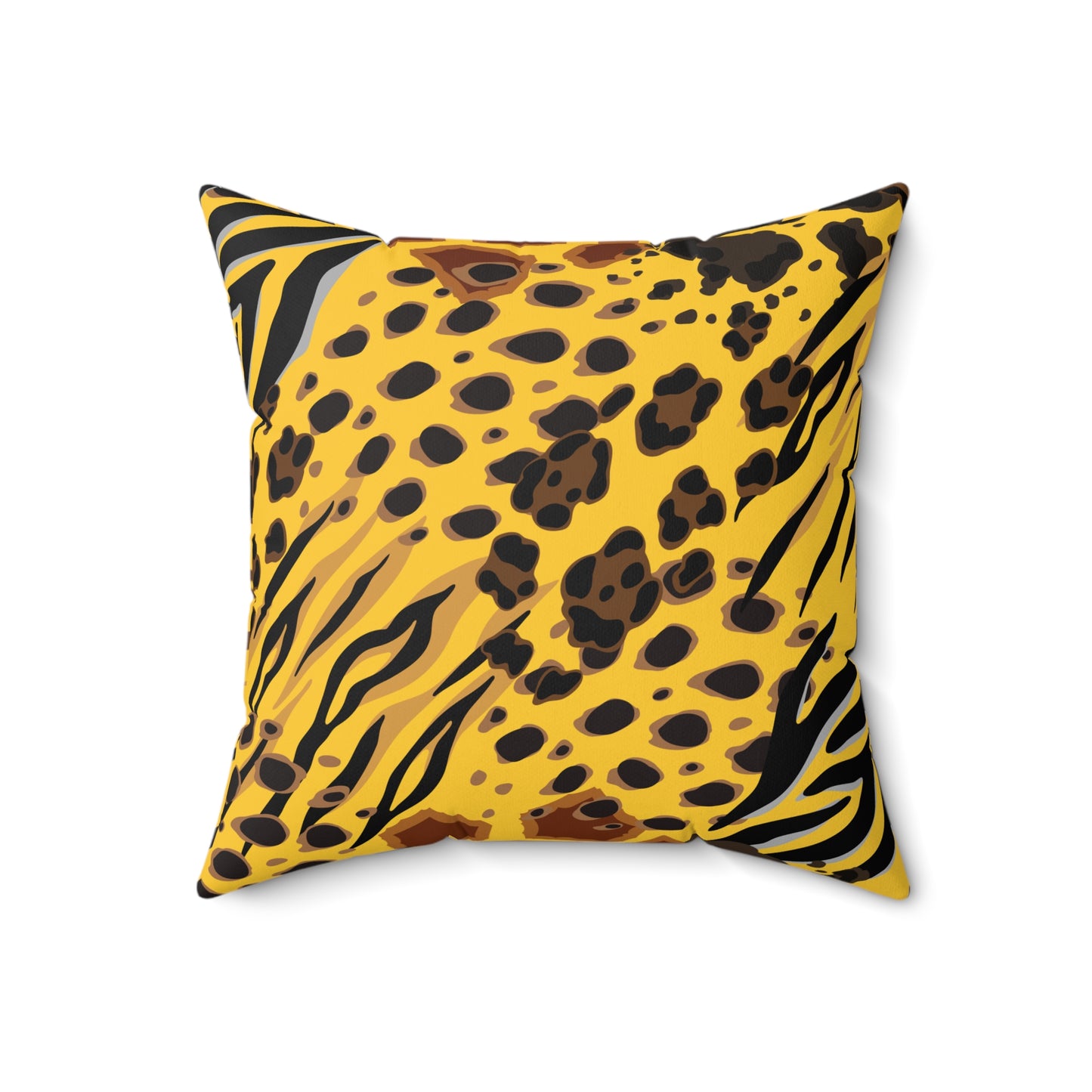 Animal Print Gold Throw Pillow