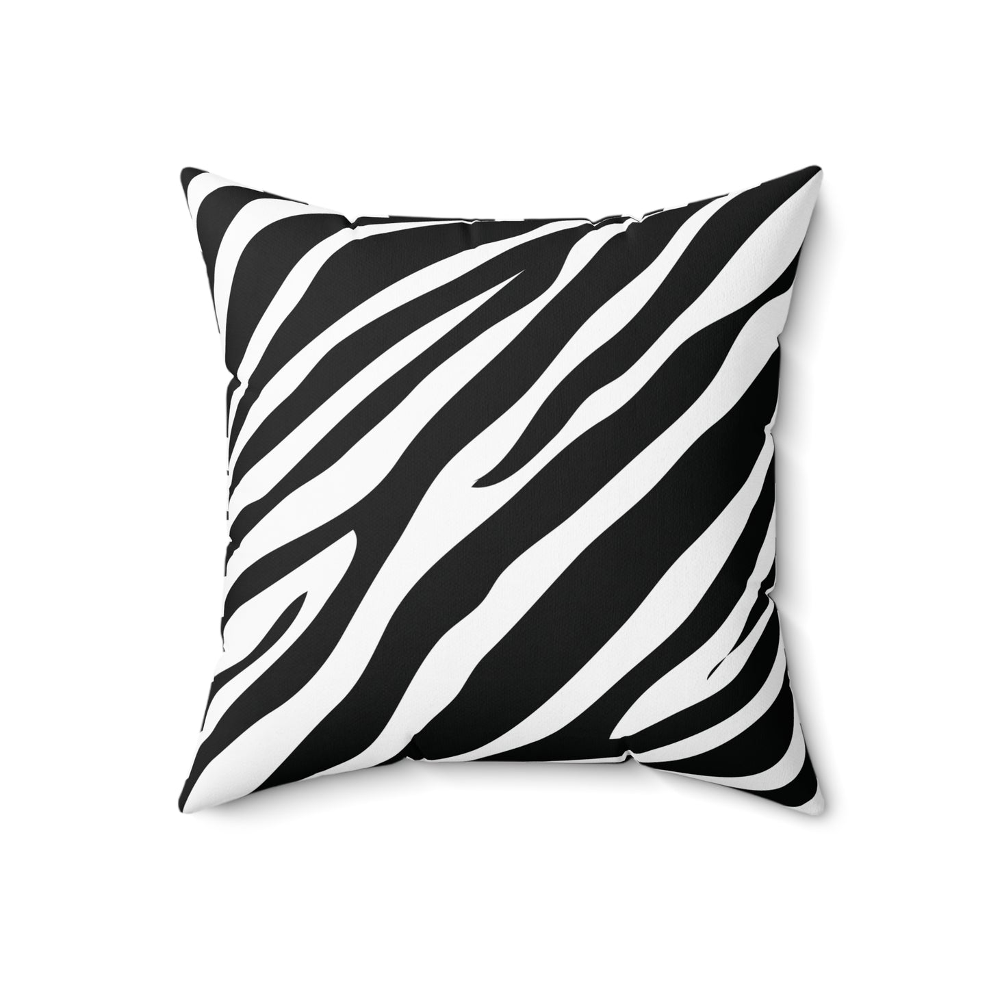 Zebra Print White Throw Pillow