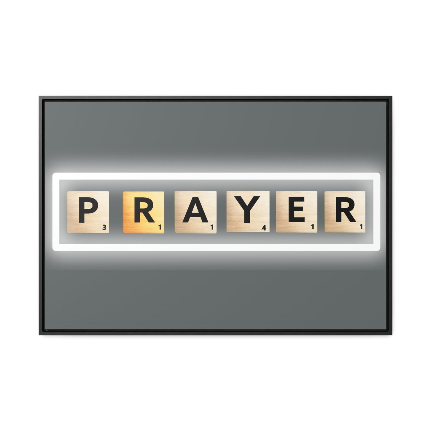 Christian Wall Art: Prayer (Floating Frame)