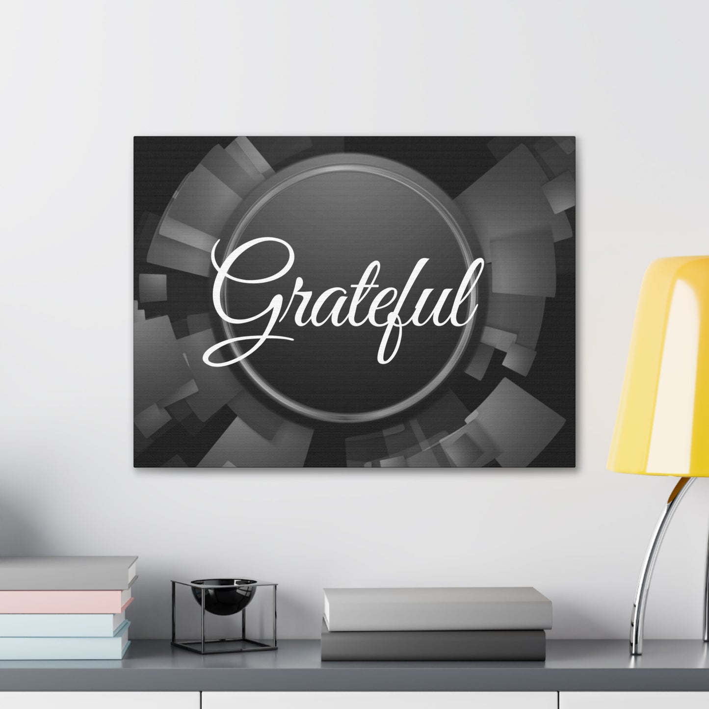 Christian Wall Art: Grateful (Wood Frame Ready to Hang)