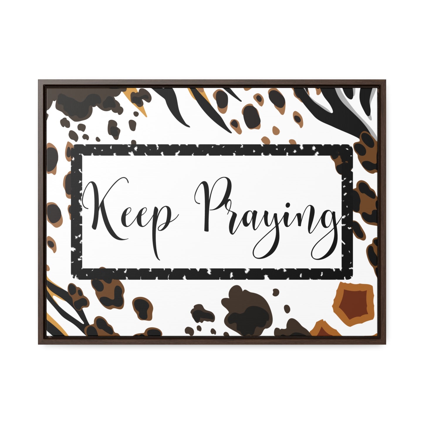 Christian Wall Art: Keep Praying (Floating Frame)