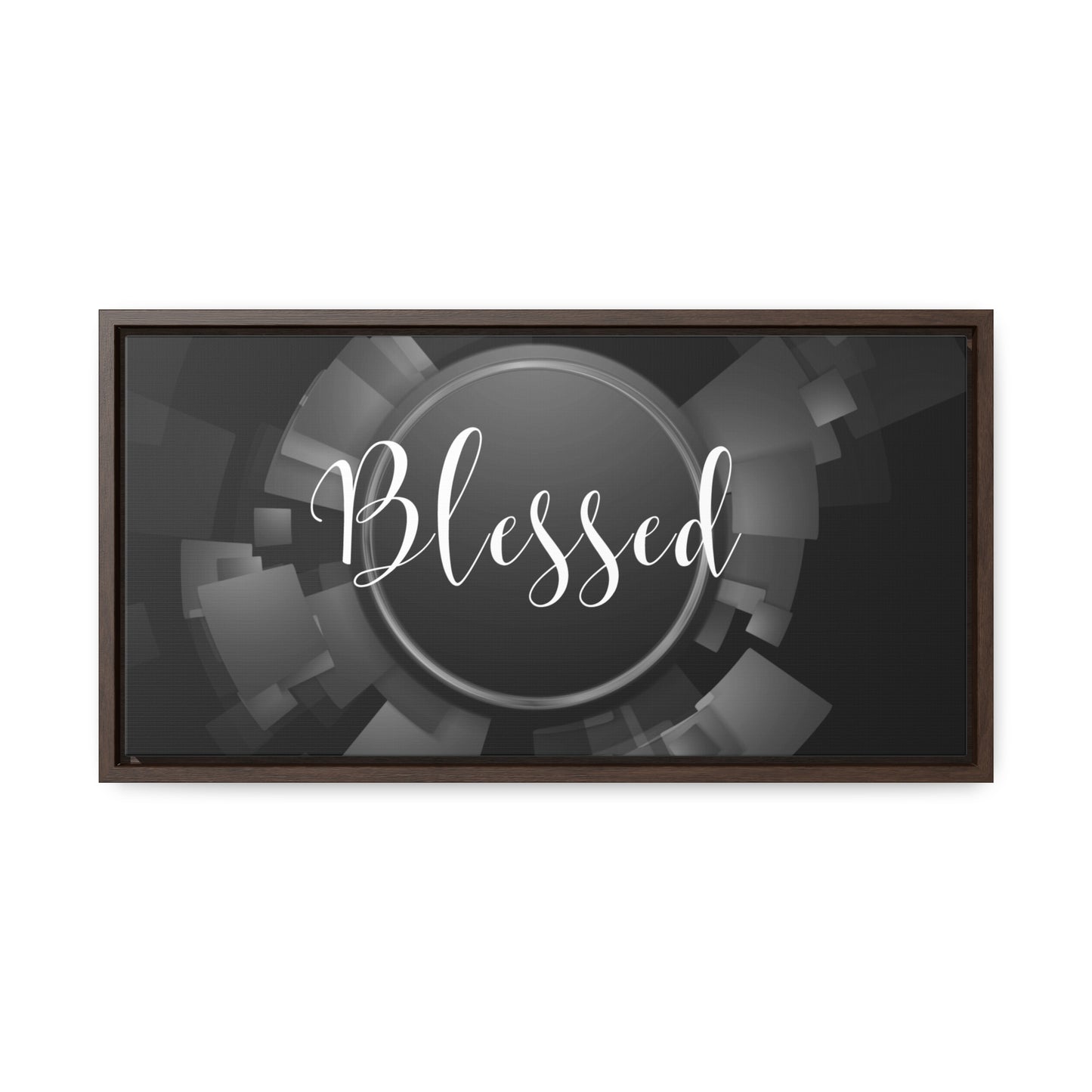 Christian Wall Art: Blessed (Floating Frame)