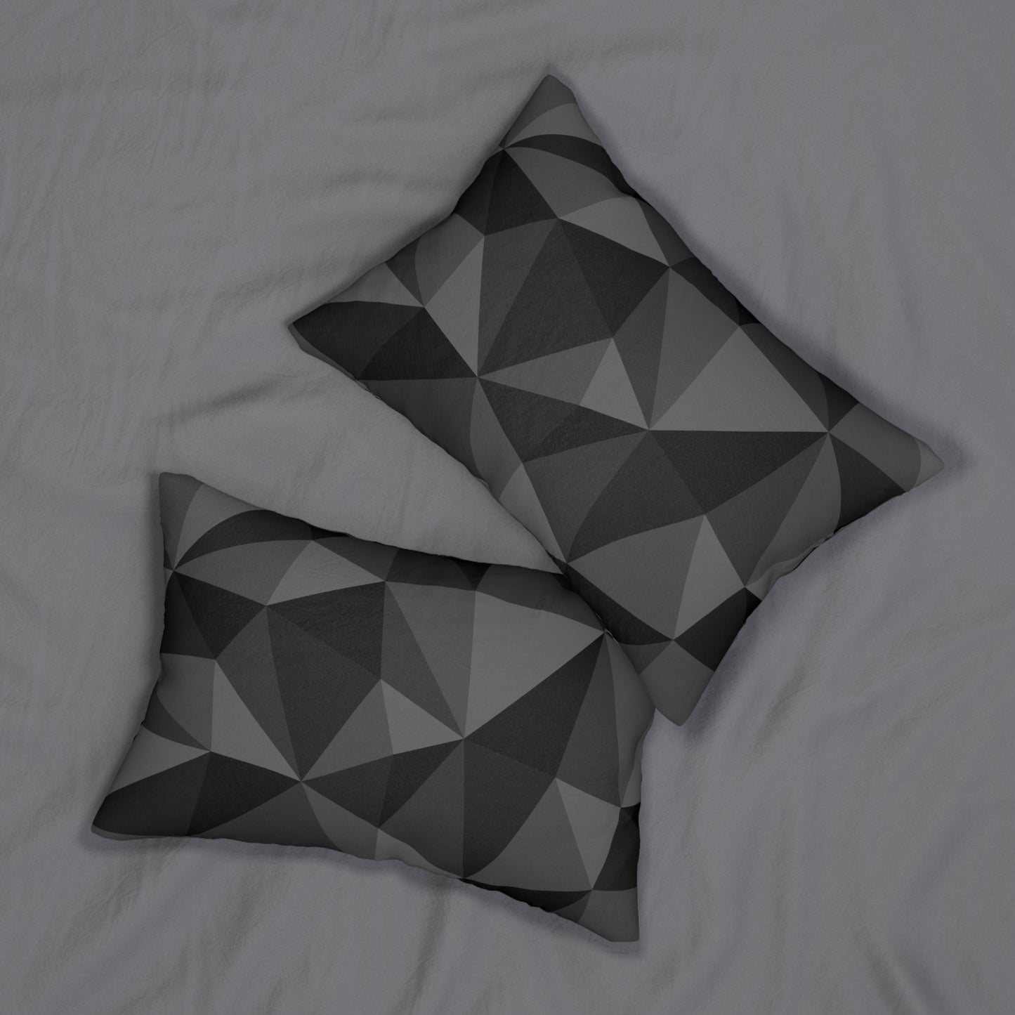 Black and Gray Abstract Pillow