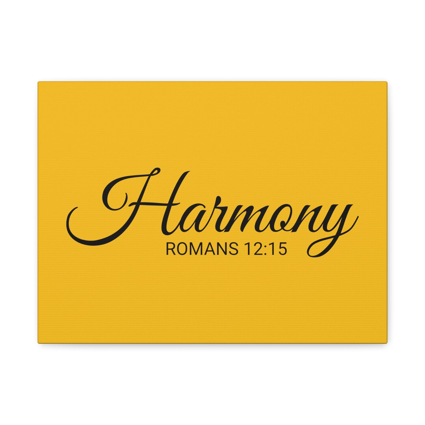 Christian Wall Art "Harmony" Verse Romans 12:15 Ready to Hang Unframed