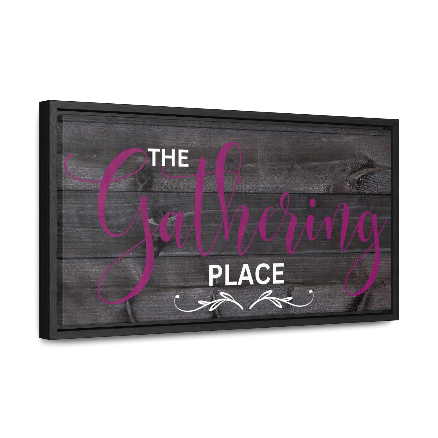 Christian Wall Art: The Gathering Place (Floating Frame)