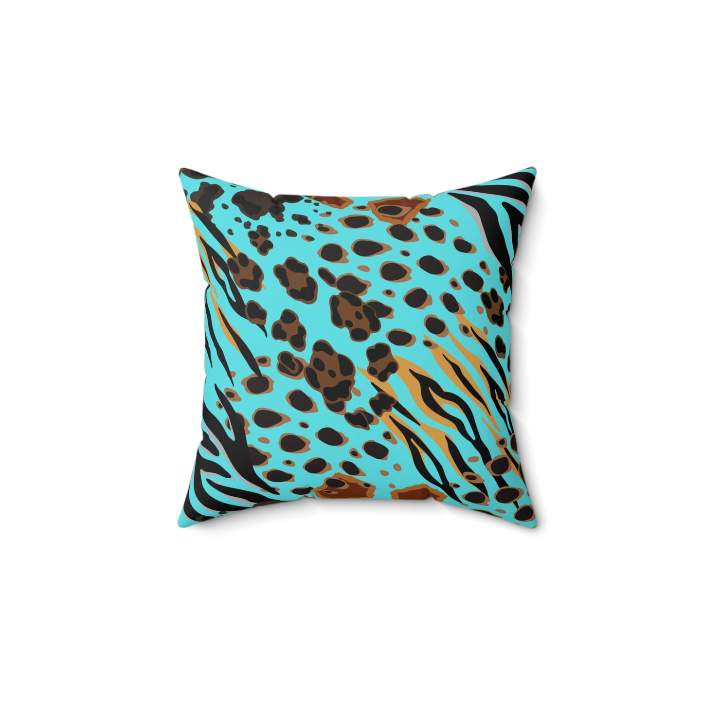 Animal Print Turquoise Pillow