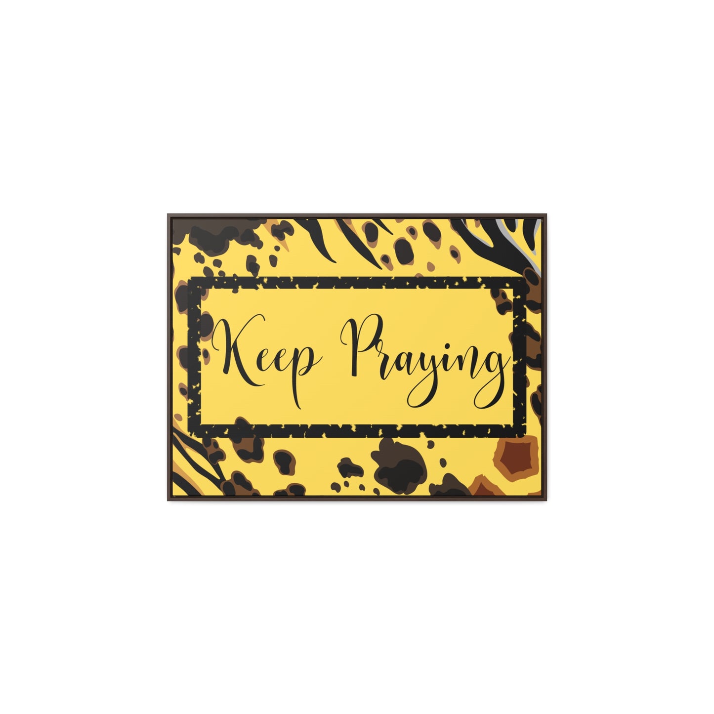 Christian Wall Art: Keep Praying (Floating Frame)