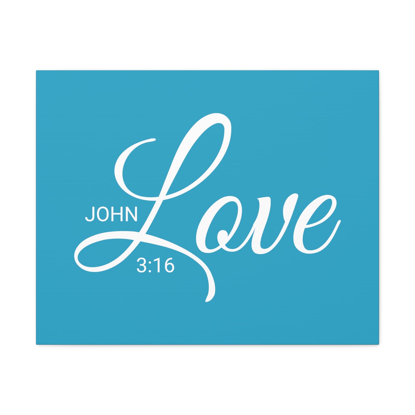 Christian Wall Art "Love" Verse John 3:16 Ready to Hang Unframed