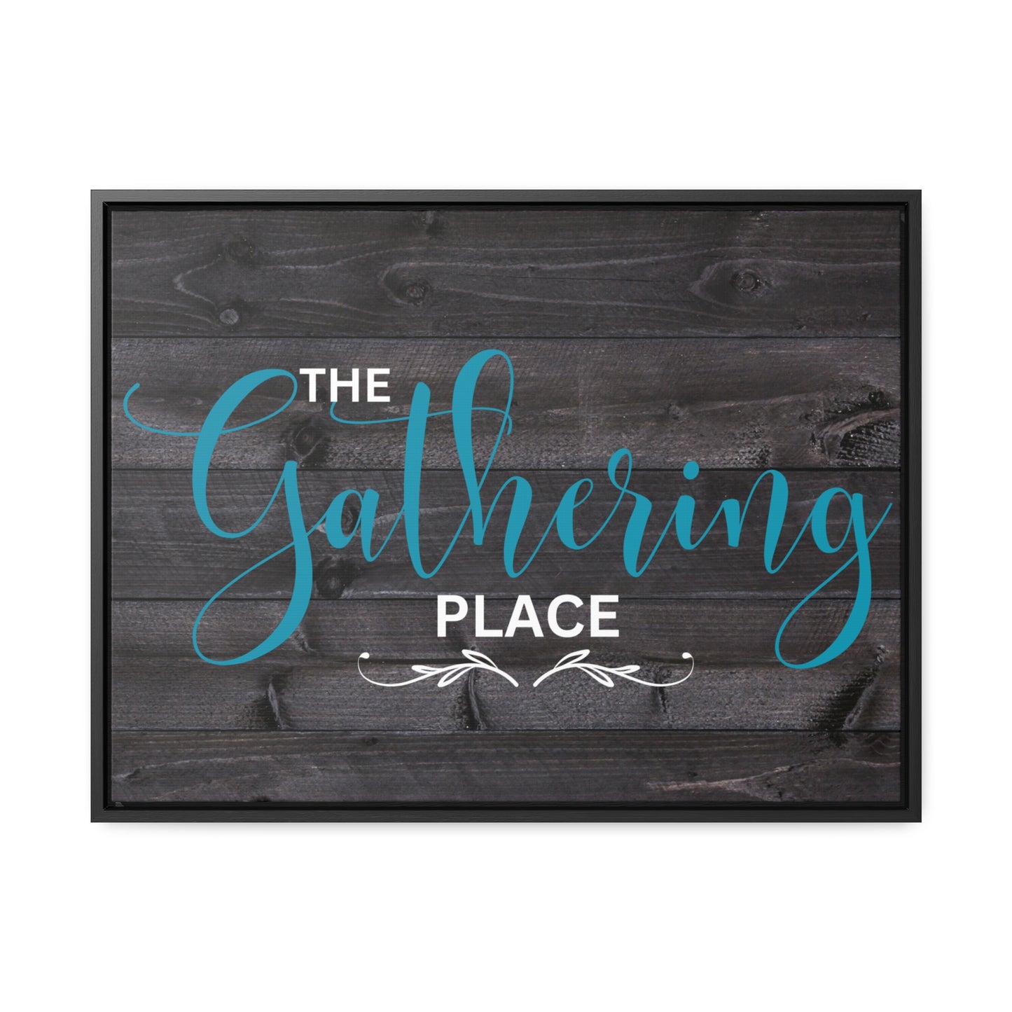 Christian Wall Art: The Gathering Place (Floating Frame)