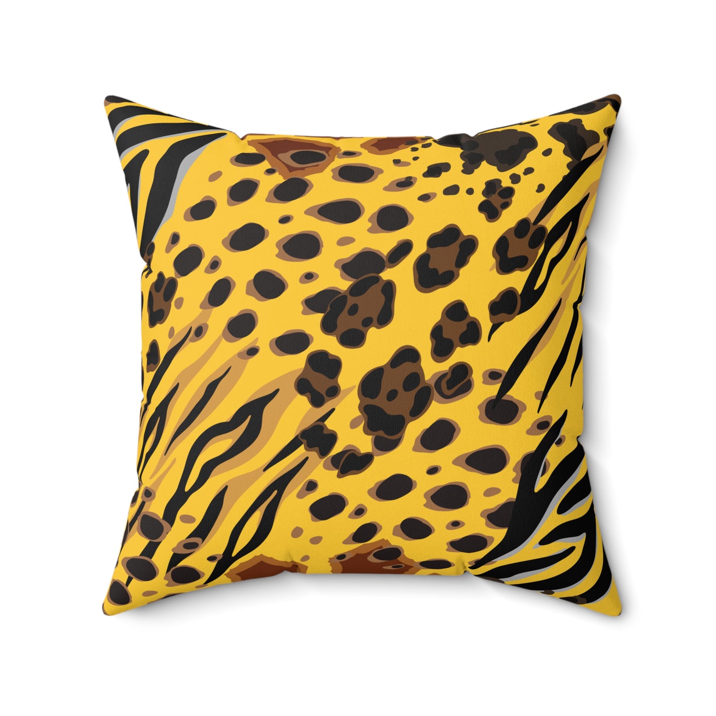 Animal Print Gold Throw Pillow