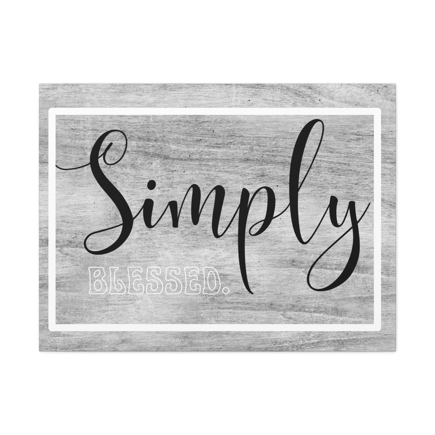 Christian Wall Art: Simply Blessed (Wood Frame Ready to Hang)