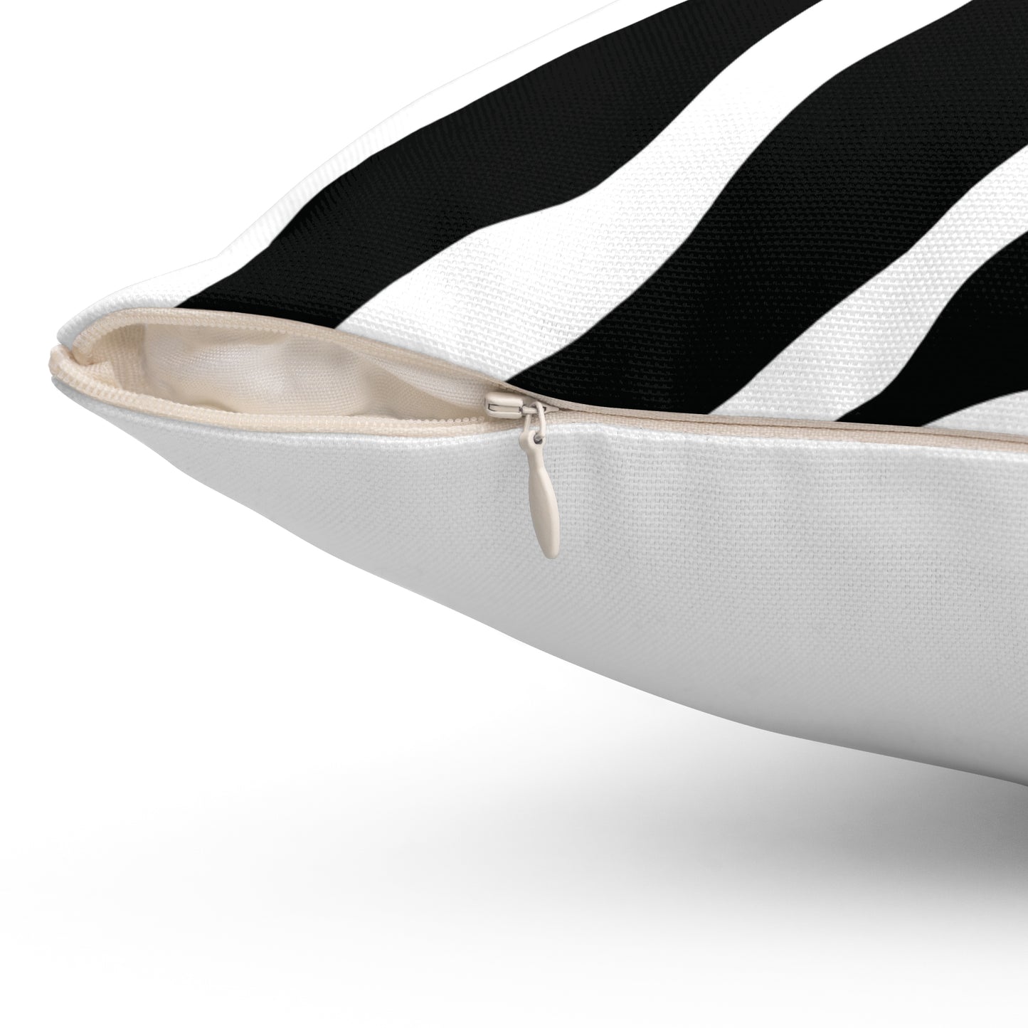 Zebra Print (Dual) White Throw Pillow