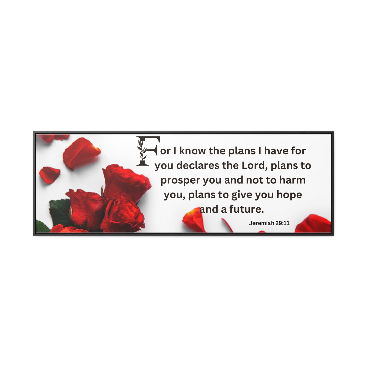 Christian Wall Art: Scripture Jeremiah 29:11 (Floating Frame)