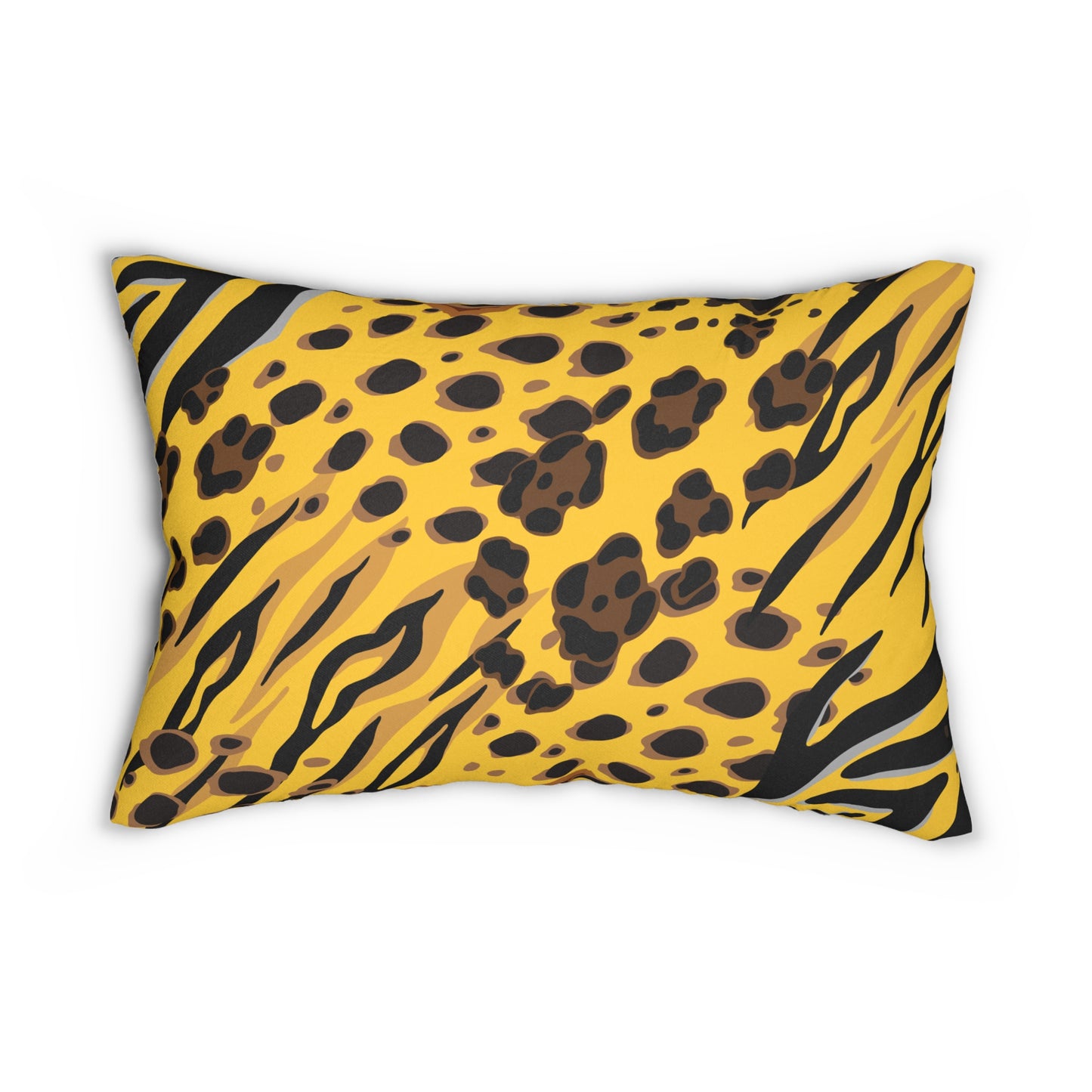 Animal Print Gold Accent Pillow