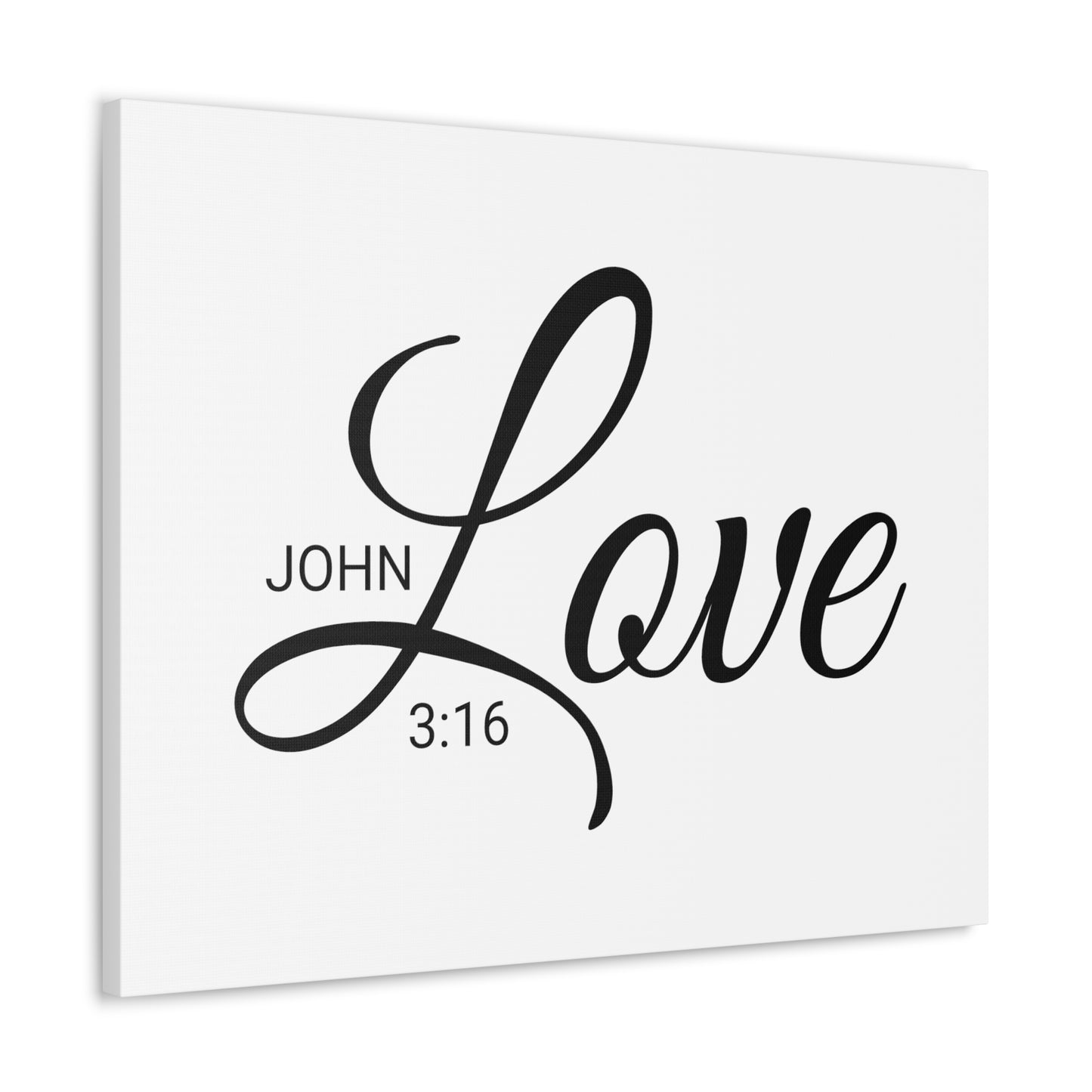 Christian Wall Art "Love" Verse John 3:16 Ready to Hang Unframed