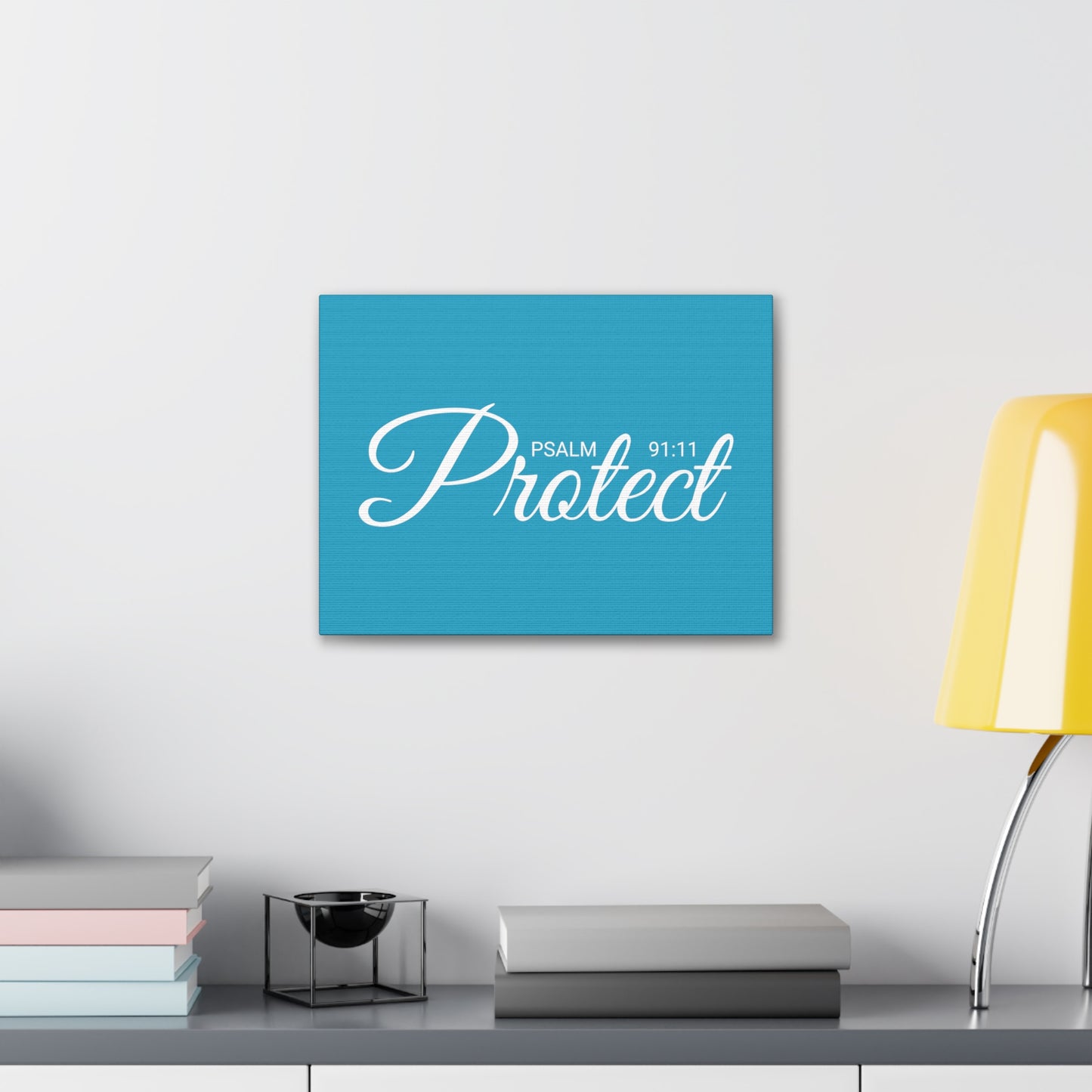 Christian Wall Art "Protect" Psalm 91:11 Ready to Hang Unframed