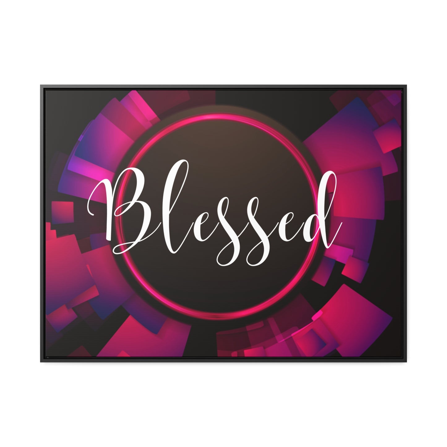 Christian Wall Art: Blessed (Floating Frame)