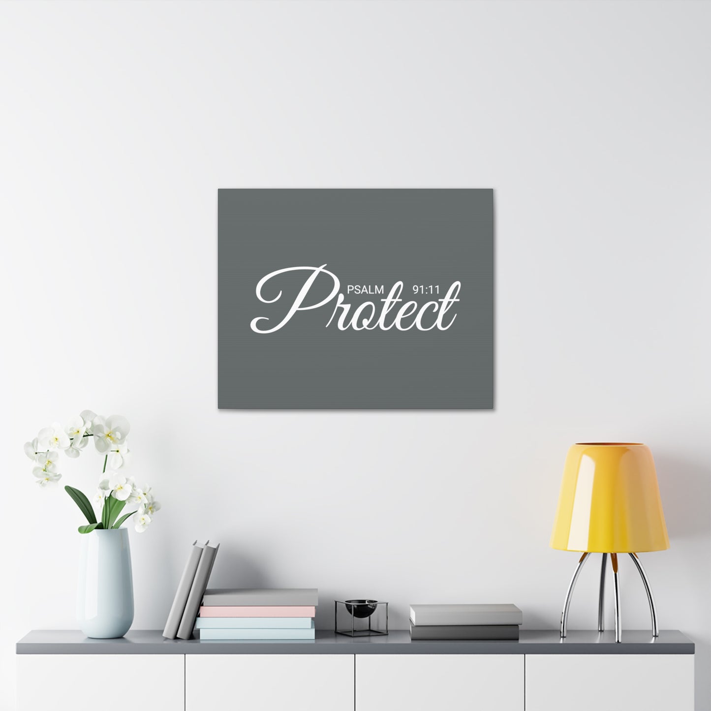 Christian Wall Art "Protect" Psalm 91:11 Ready to Hang Unframed