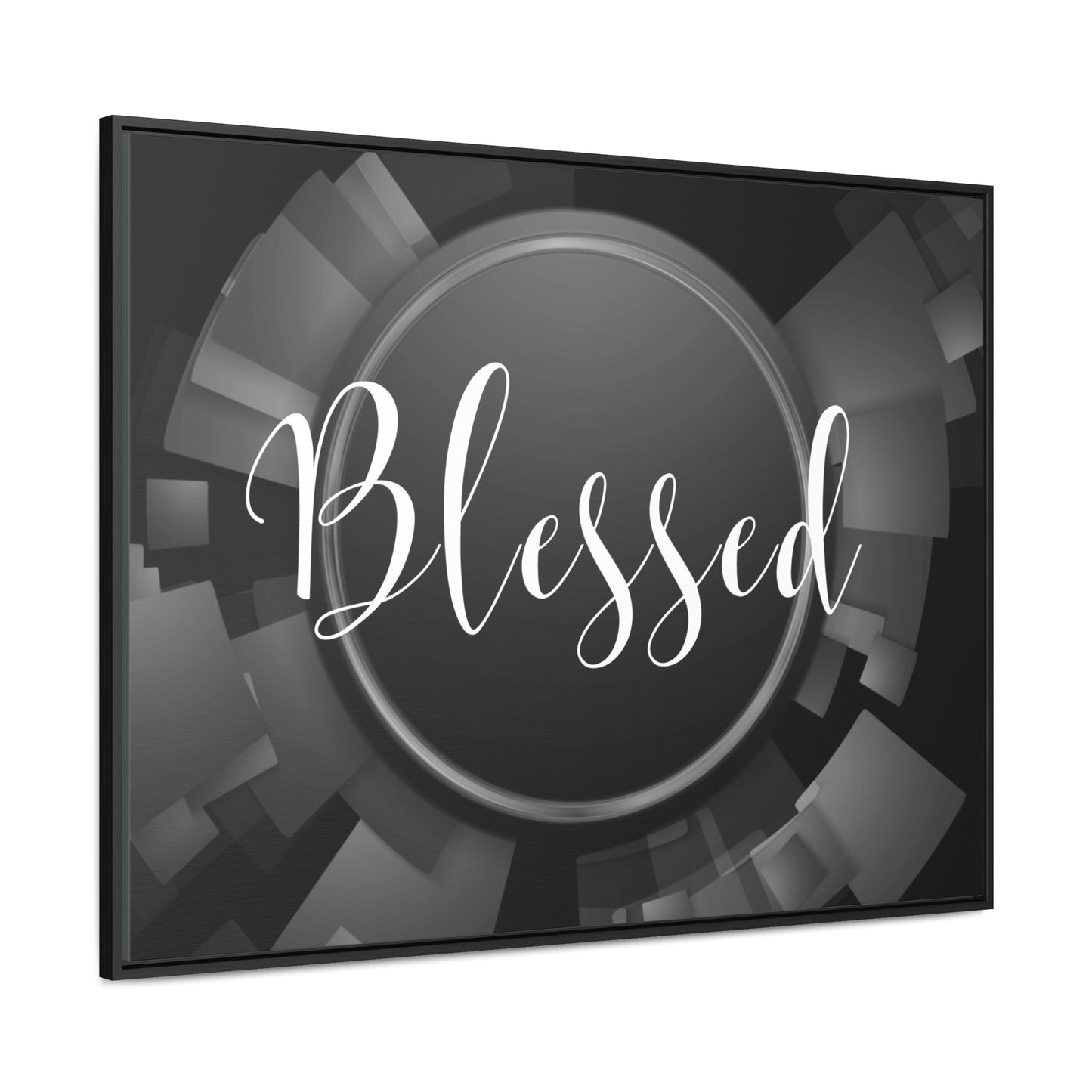 Christian Wall Art: Blessed (Floating Frame)