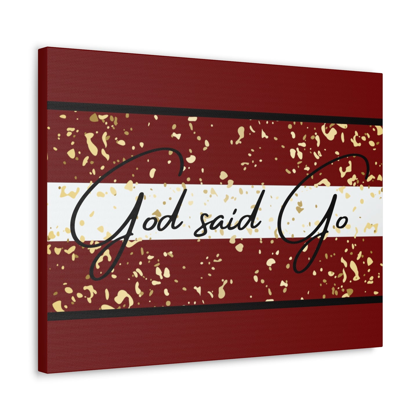 Christian Wall Art: God said Go (Wood Frame Ready to Hang)