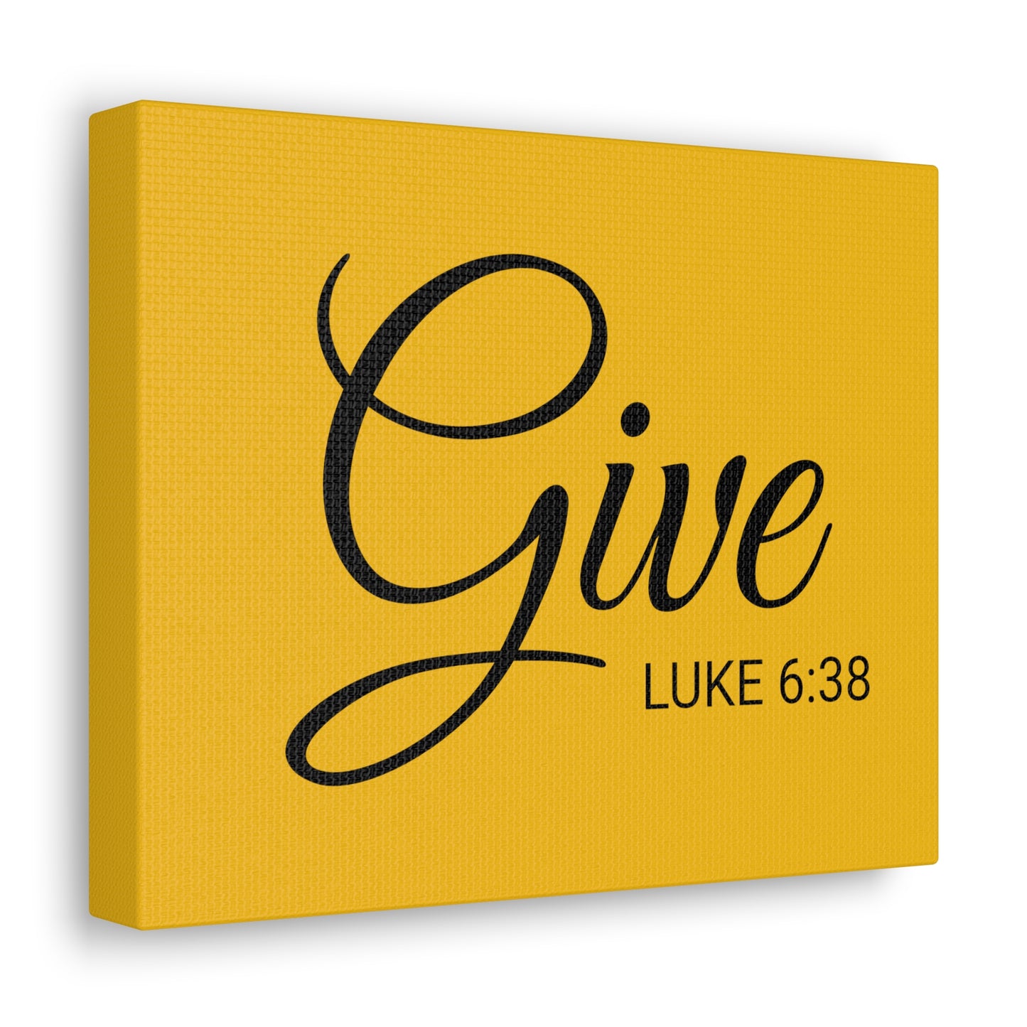 Christian Wall Art "Give" Verse Luke 6:38 Ready to Hang Unframed