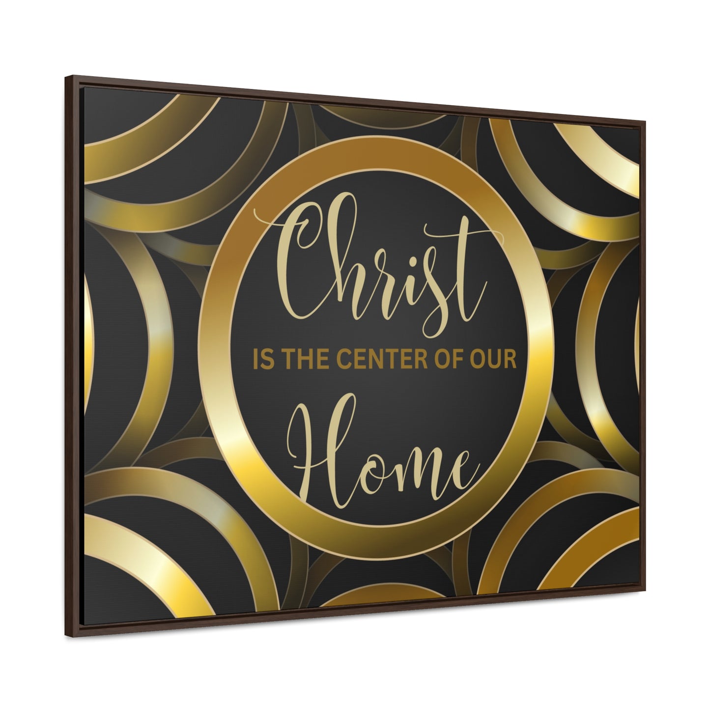 Christian Wall Art: Christ Is the Center of Our Home (Floating Frame)