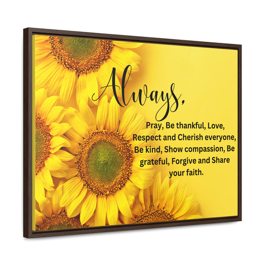 Christian Wall Art: Always...Share Your Faith (Floating Frame)