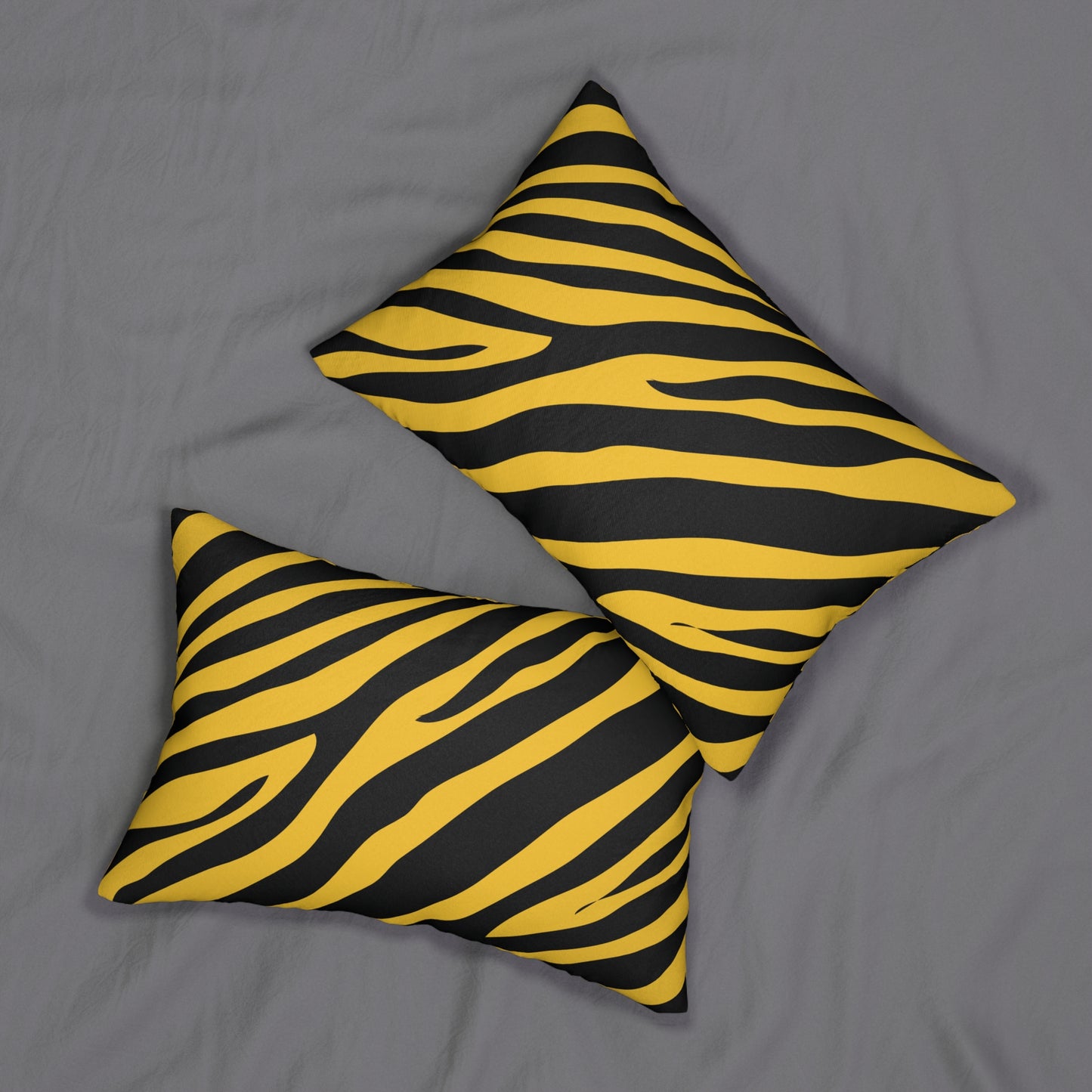 Zebra Print Gold Accent Pillow