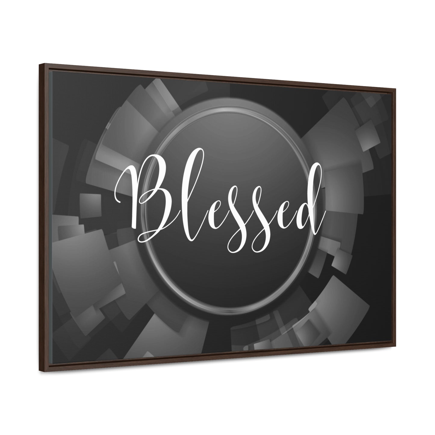 Christian Wall Art: Blessed (Floating Frame)