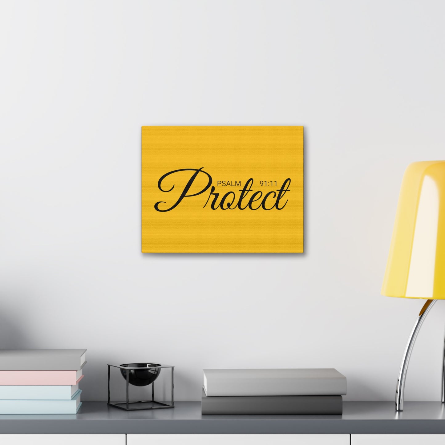 Christian Wall Art "Protect" Psalm 91:11 Ready to Hang Unframed