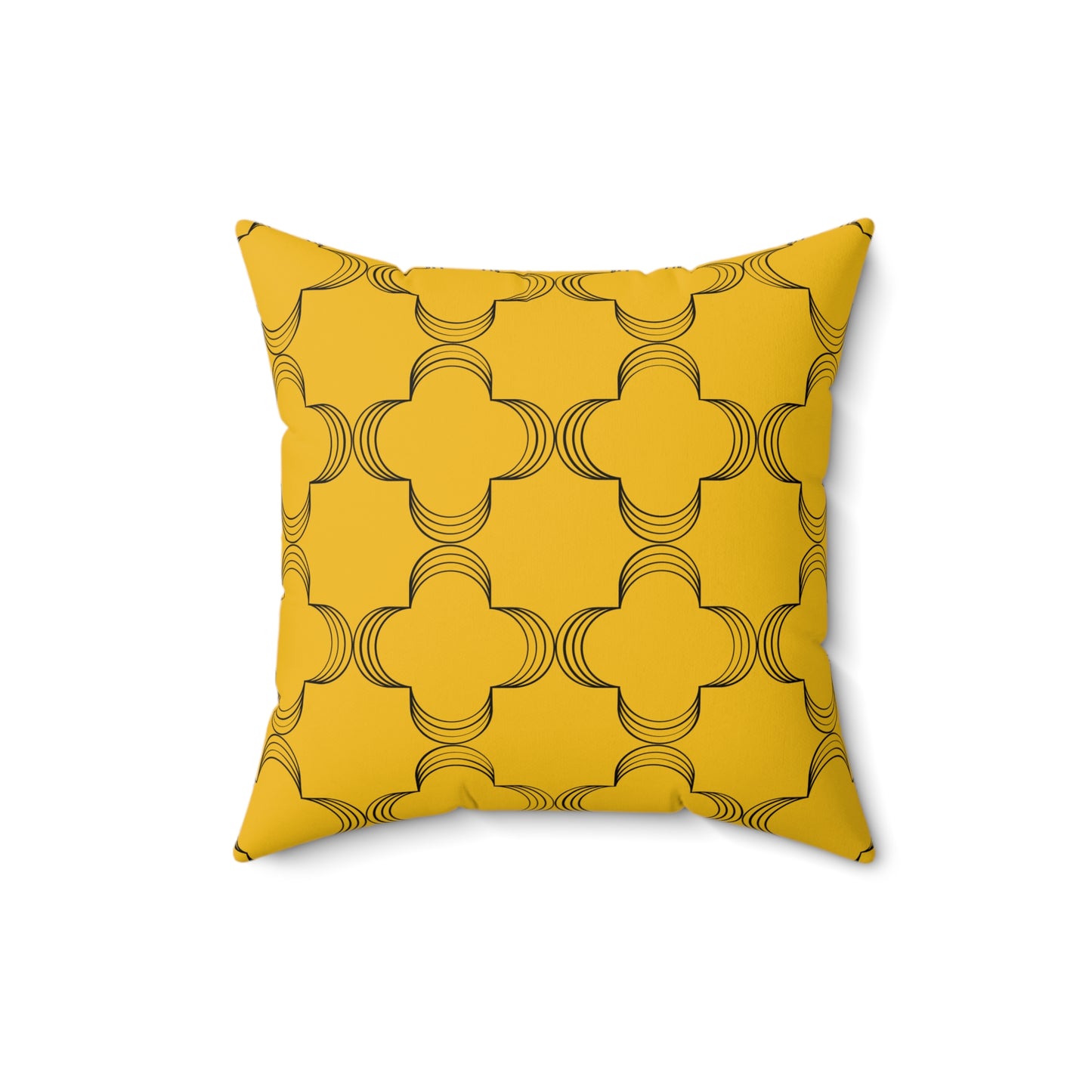 Geometric Gold (Matching The Gathering Place) Throw Pillow