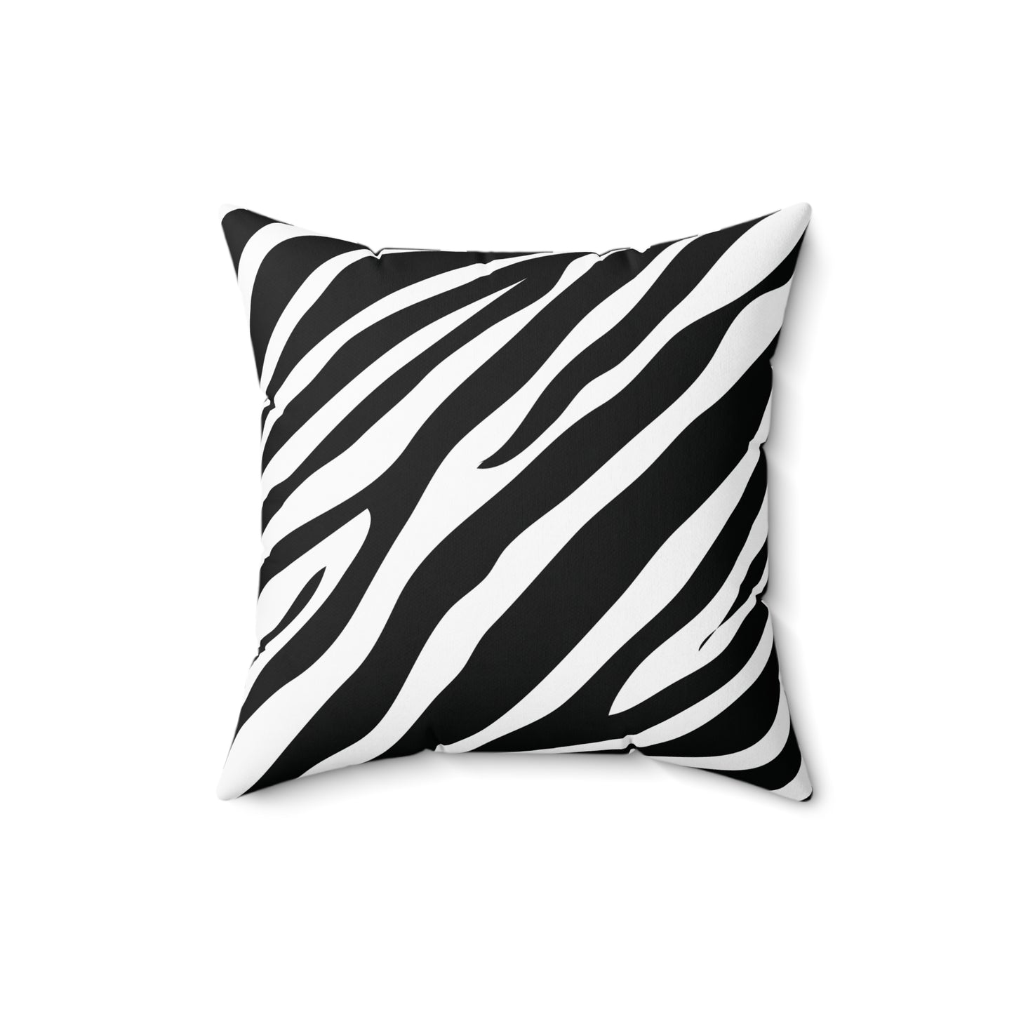 Zebra Print (Dual) White Throw Pillow