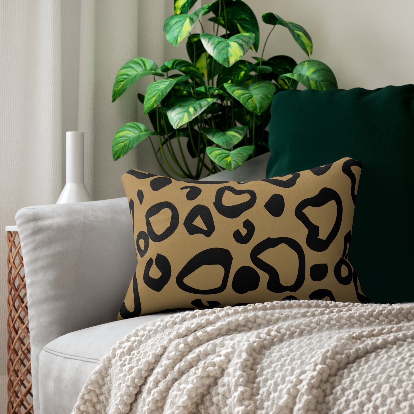 Leopard Print (Dual) Lt. Brown Accent Pillow