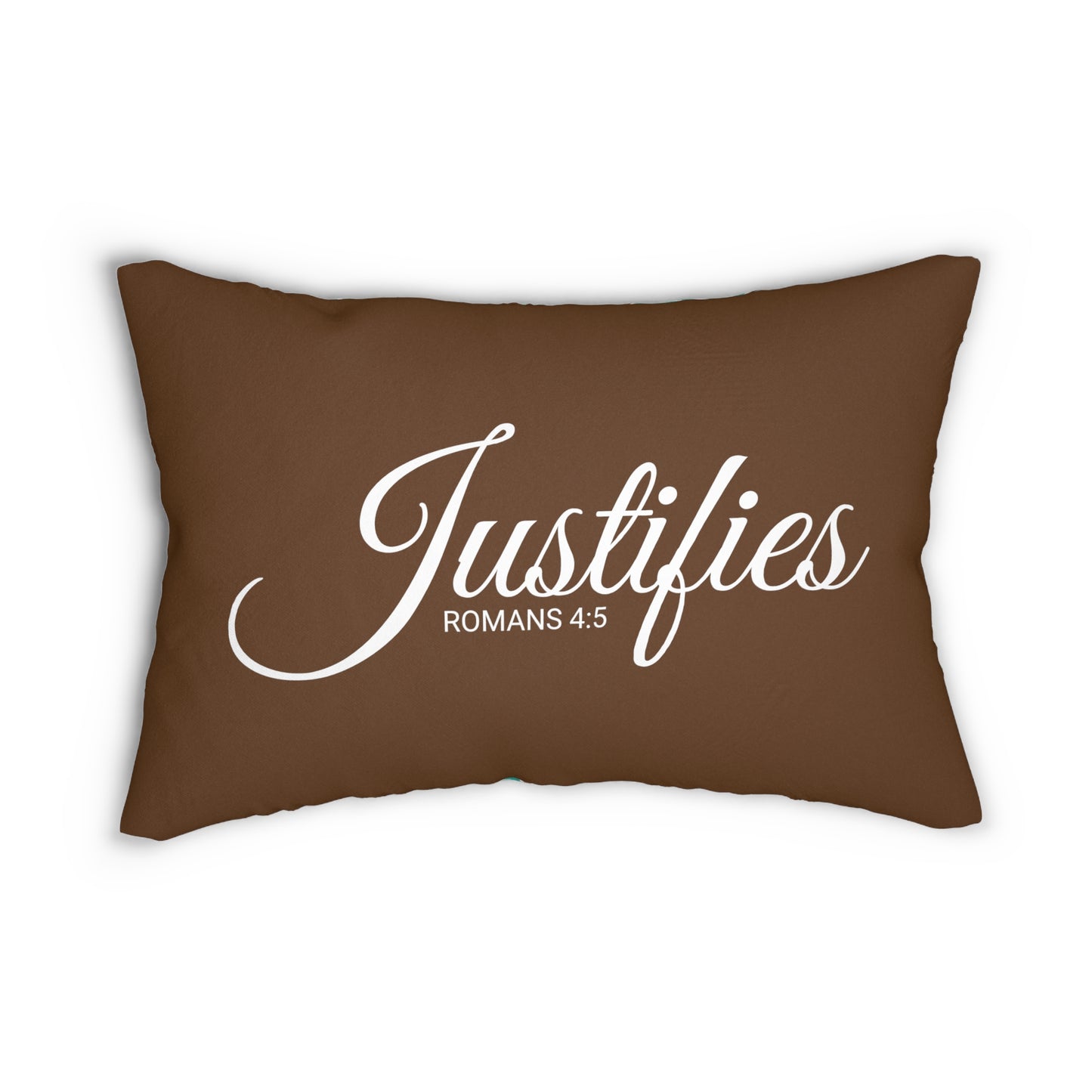 Scripture Justifies Romans 4:5 Bible Verse Pillow