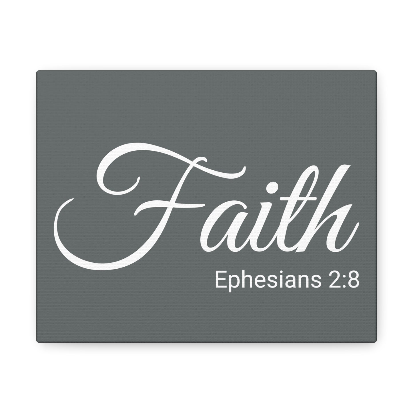 Christian Wall Art "Faith" Verse Ephesians 2:8 Ready to Hang Unframed