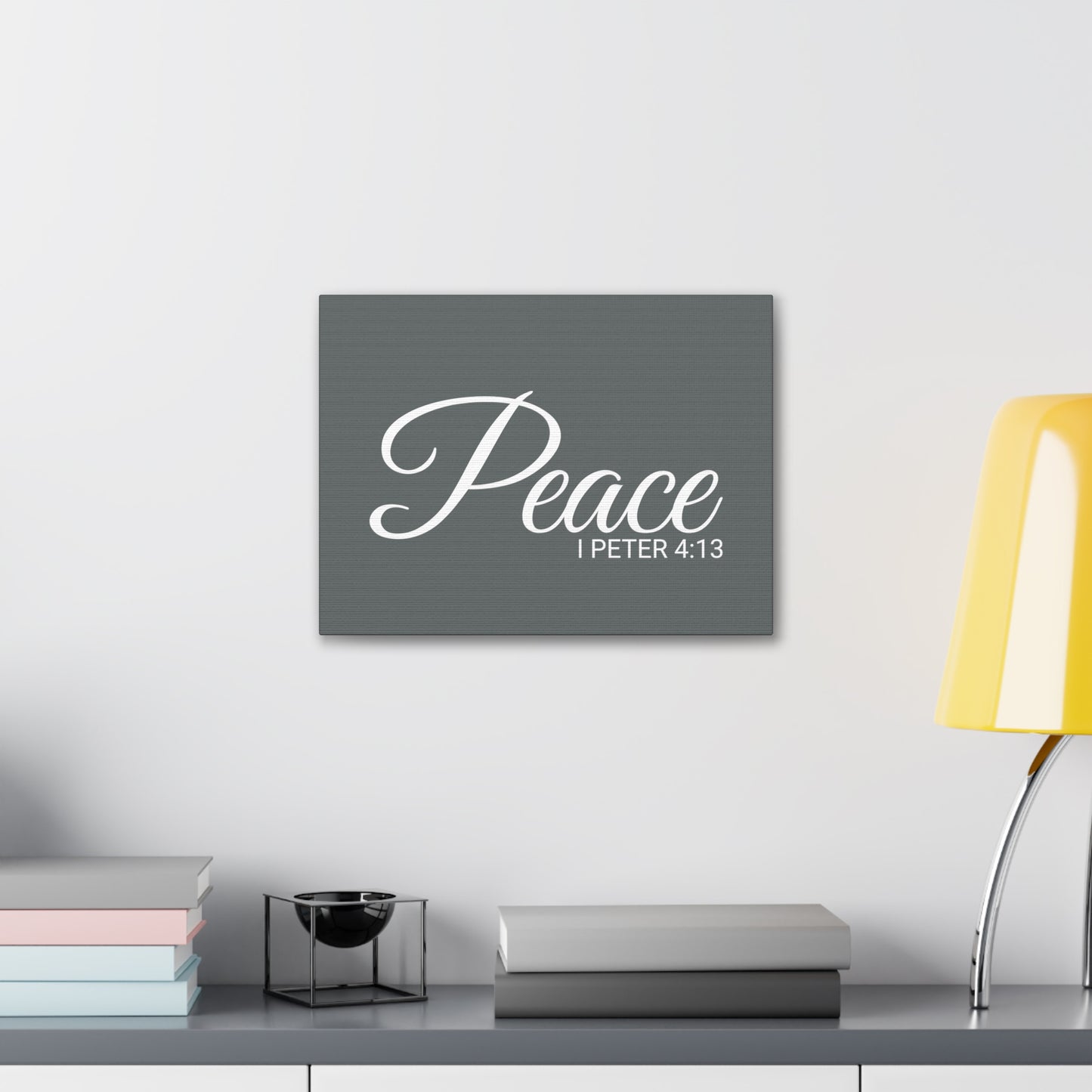 Christian Wall Art "Peace" Verse I Peter 4:13 Ready to Hang Unframed