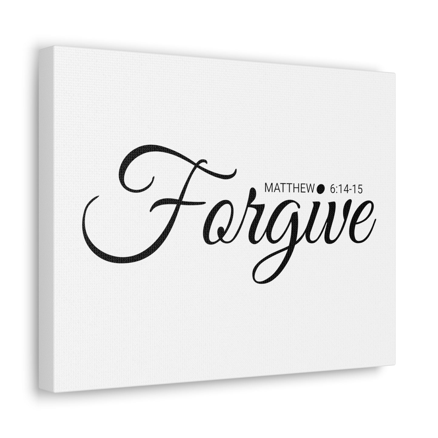 Christian Wall Art "Forgive" Verse Matthew 6:14-15 Ready to Hang Unframed