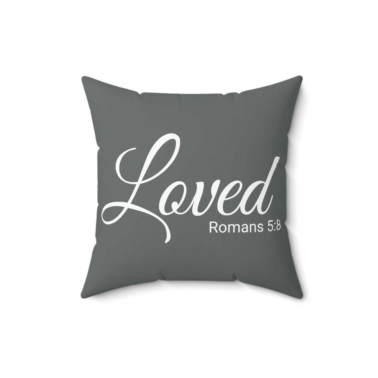 Scripture Loved Romans 5:8 Bible Verse Pillow