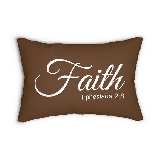 Scripture Faith Ephesians 2:8 Bible Verse Pillow