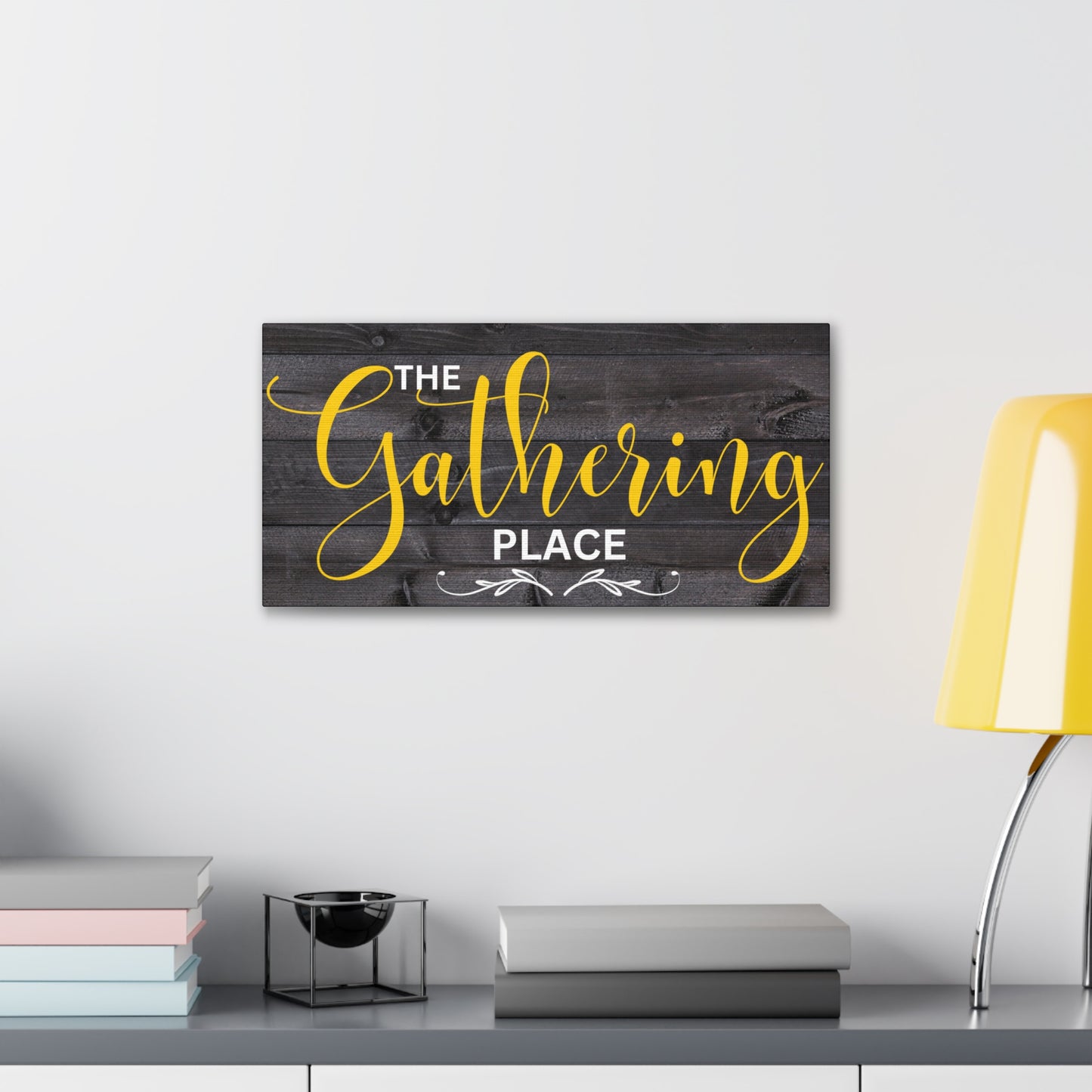 Christian Wall Art: The Gathering Place (Wood Frame Ready to Hang)