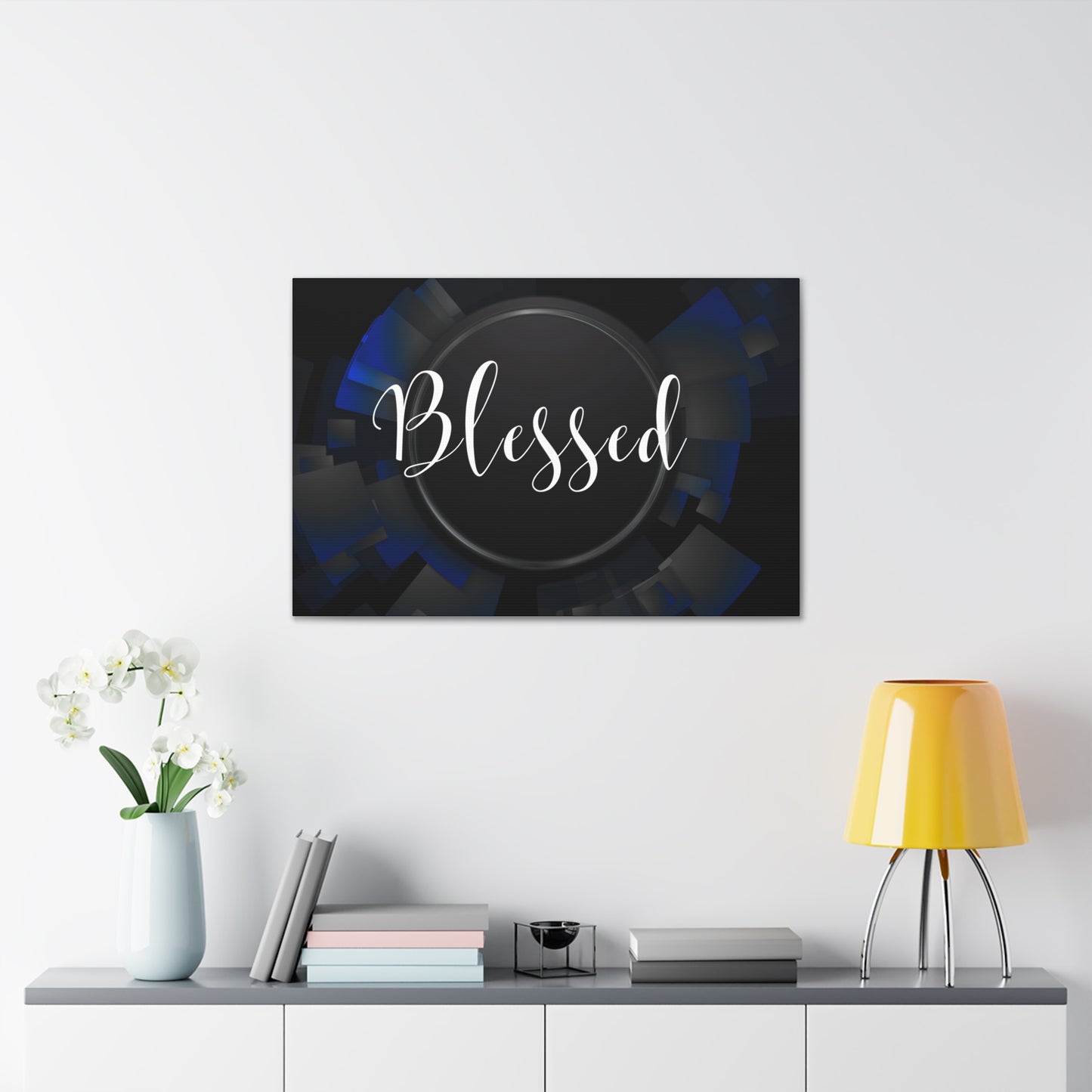 Christian Wall Art: Blessed (Wood Frame Ready to Hang)