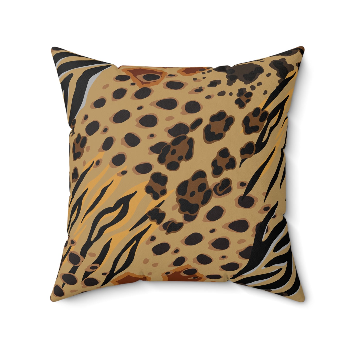 Animal Print Lt. Brown Throw Pillow