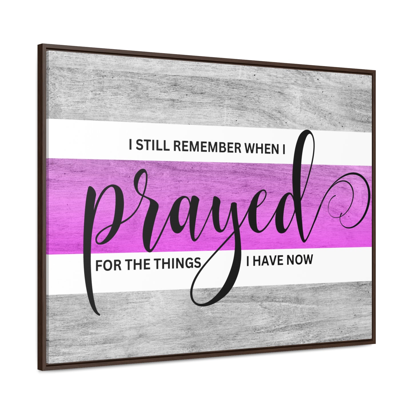 Christian Wall Art: Prayed For (Floating Frame)