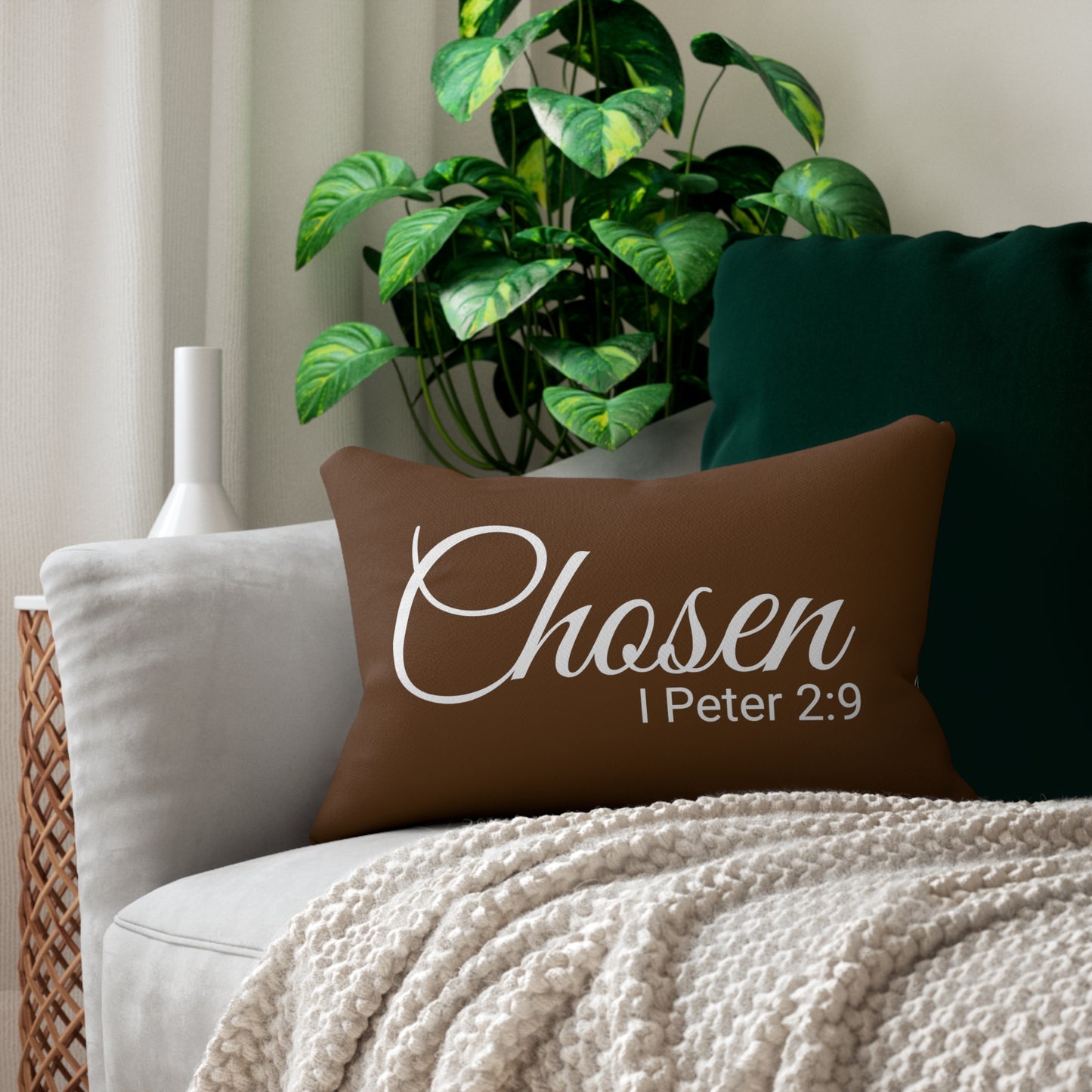 Scripture Chosen 1 Peter 2:9 Bible Verse Accent Pillow