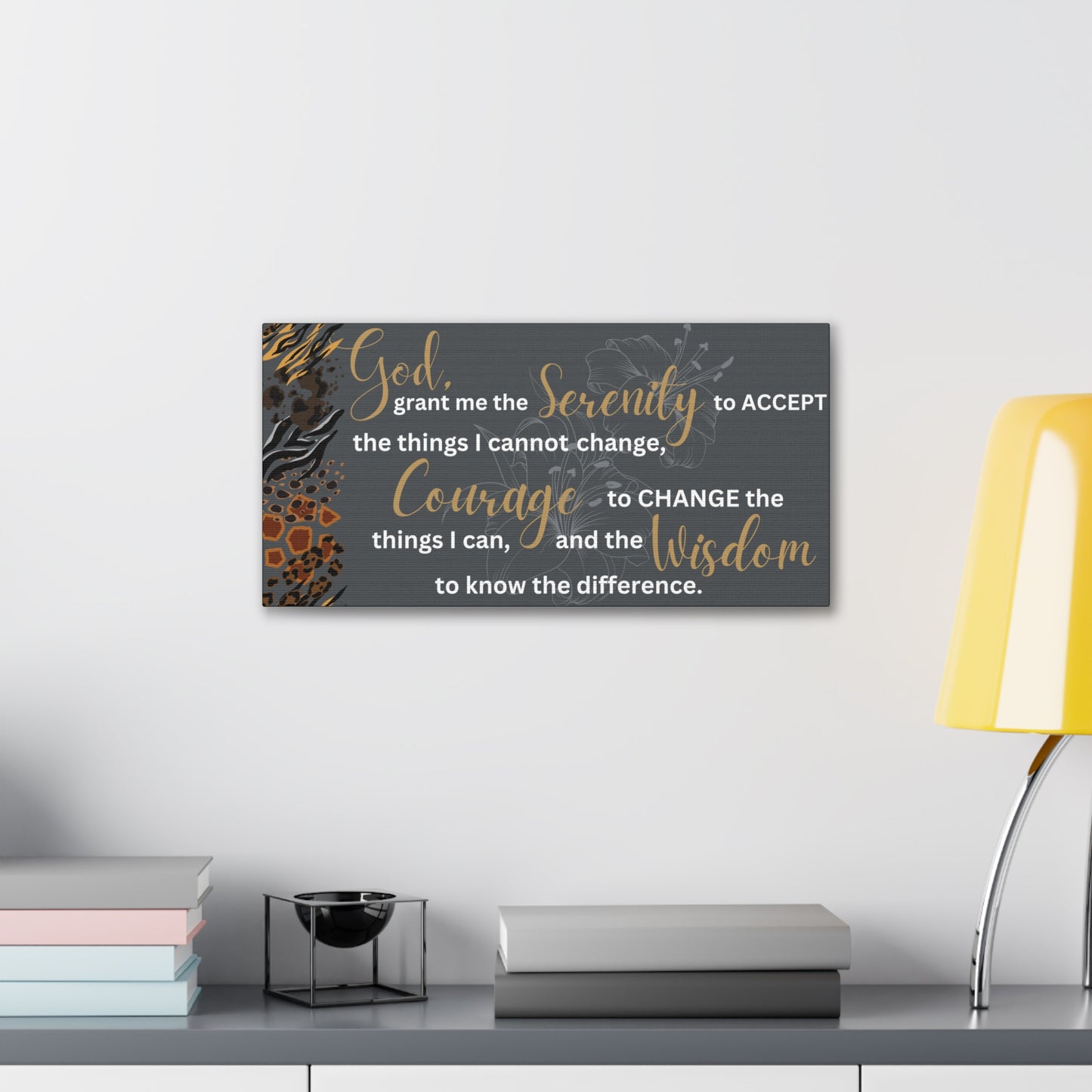 Christian Wall Art: Serenity Prayer (Wood Frame Ready to Hang)