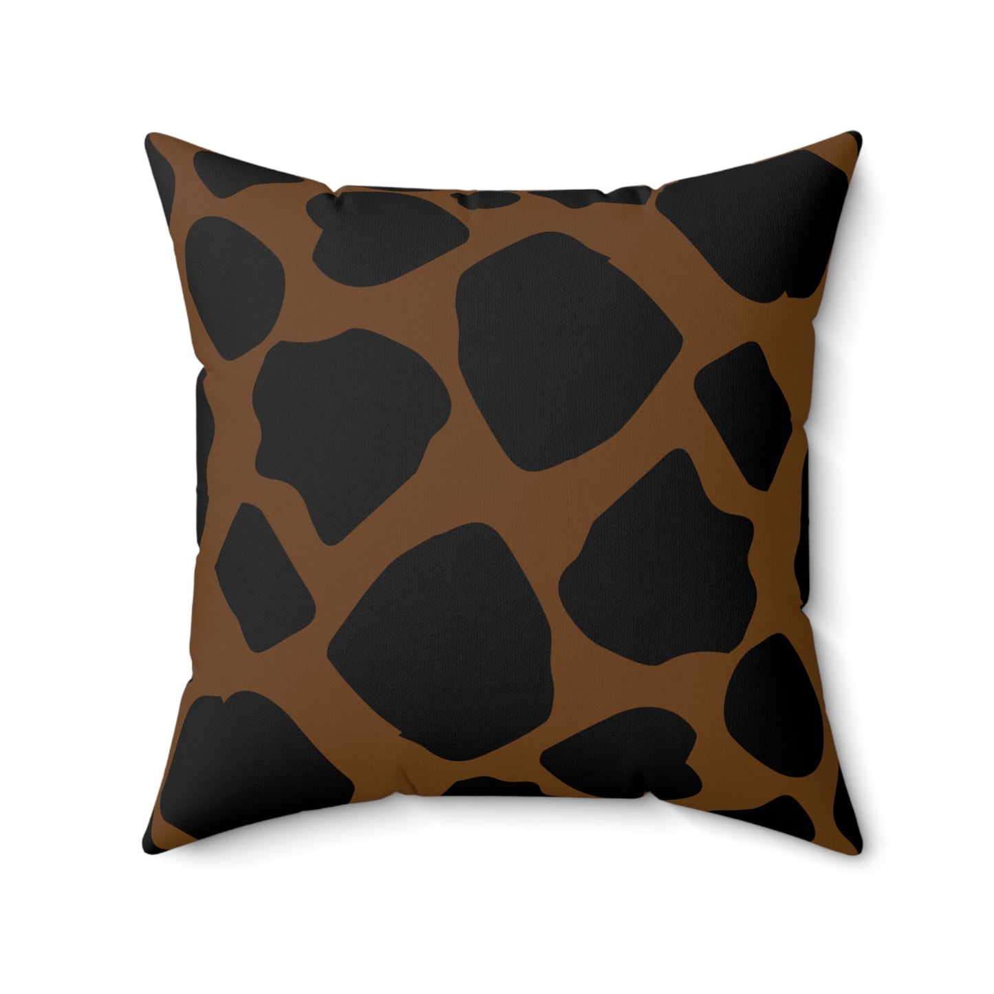 Cow Print Brown Throw Pillow